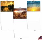 The Best Card Company - 20 Landscape Nature Note Cards Blank (4 x 5.12 Inch) (10 Designs, 2 Each) - Moonshine AM7169OCB-B2x10 - Image 3